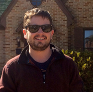 Sam Bishop '14 in front of William Faulkner's house in Oxford, Miss.