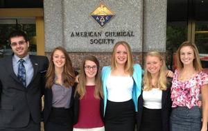 Rachel Sobel (3rd from right) with her fellow American Chemical Society representatives