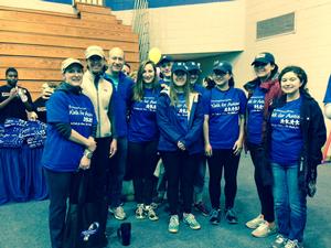 Team Hamilton, from left Heather Wixson, Mary Evans ’82, Michael Kelberman ’80, Olivia Surgent ’17, Ian Lunn ’17, Rachel Lannino '17, Meg Riley ’17, Helen Park ’17 Jessica Gutfleish ’14 and Jessica Harper ’15.