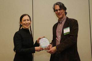 Brent Plate presents the AAR Religion and the Arts Award to Meredith Monk