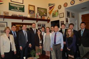 Hamilton's Washington Program students with Rep. Richard Hanna.