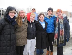 From left, Lily Johnston '16, Bridget Lewis '16, Bethany Campbell '14, Jess Harper '15, Linnea Sahlberg '17, Rachel Sobel '15.