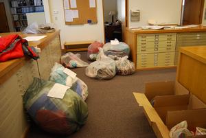 Some of the 90 pounds of items collected in the Mini Cram & Scram.
