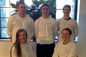 Standing from left, Austin Durham, Alex Mitko, John DeGuardi. Sitting : Elizabeth Larson and Alex Kaplan. Missing from photo: Patrick Marris