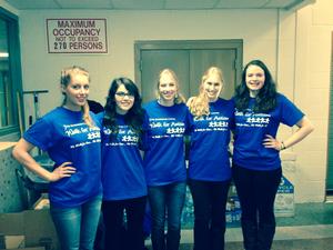 Members of Psi Chi volunteered at the Walk for Autism fundraiser in Oneida.