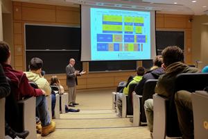 John Hansen of the University of Rochester Medical School speaks to Hamilton students on Jan. 26.