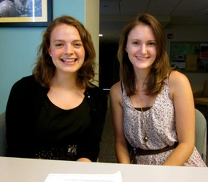 Katherine Delesalle ’14 and Emily Delbridge ’13
