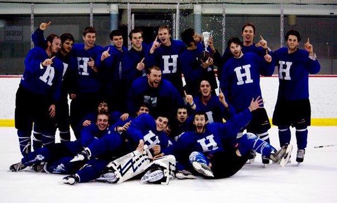 The team celebrates their win