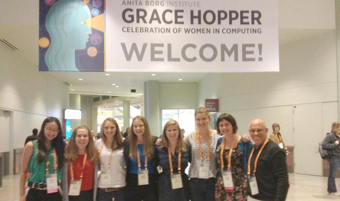 Meichen Jin '17, Caitlin O'Connor '14, Jessica Shelton '15, Rachel Friedman '15, Leah Wolf '14, Sarah Hammond '14, Madeline Umscheid '14 and Stu Hirshfield