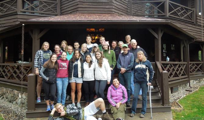 The Forever Wild Class with Professors Onno Oerlemans and Robin Kinnel at Jim Schoff's '68 Camp Wenonah.