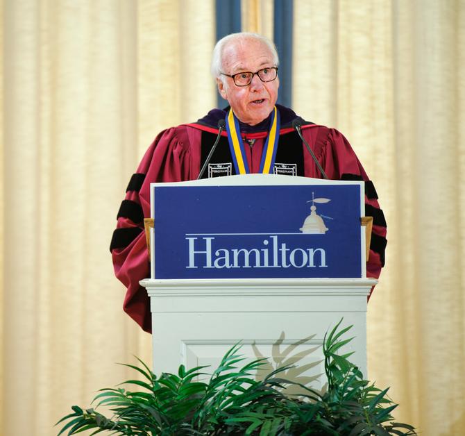 Thomas Schwarz '66, P '01, gave the address.