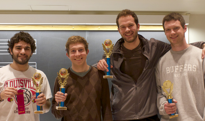 The Major Four-Teens: Seniors Gabe Mollica, Will Robertson, Jake Taylor and Andrew Rippel