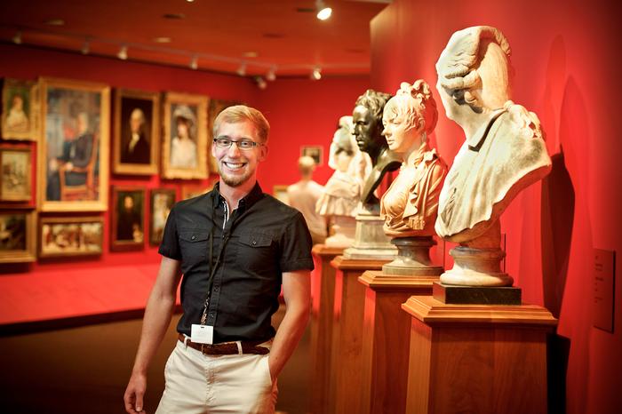 John Boudreau '14 at Williamstown's Clark Art Institute.