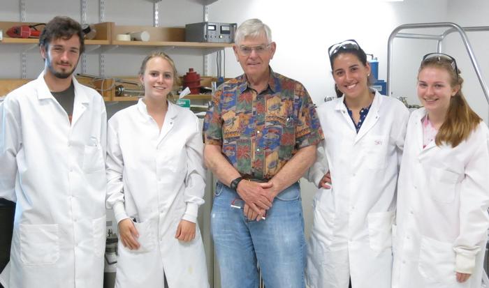 Bryce Timm, Christina Choinski, Professor Robin Kinnel, Sky Aulita, Laura McCormick.