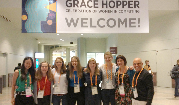 Meichen Jin '17, Caitlin O'Connor '14, Jessica Shelton '15, Rachel Friedman '15, Leah Wolf '14, Sarah Hammond '14, Madeline Umscheid '14 and Stu Hirshfield