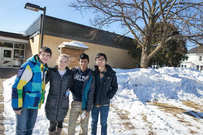 From left Alexandru Hirsu, Fiona Glen, Ahtesham Khan and Sitong Chen.