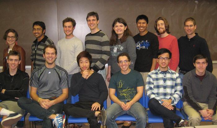 Members of the 2013-14 Mathletics team.