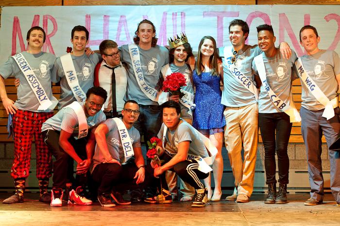 Standing from left, Grant Meglis, Jon Carkeek, Host- Jim Anesta, Tommy Moriarty, Kyle Burnham, Host - Meghan Doherty, Teddy Clements, Dyllon Young, Will Schoder. Bottom row Rico Welch, Gabe Rivas, Remi Levinson. PHOTO: NANCY FORD