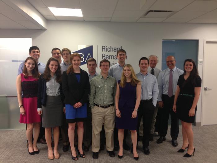 Hamilton students in the New York City Program with Rich Bernstein '80 and Prof. Derek Jones.
