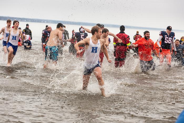 Dan Baer '15 (front), Kelt Wilska '17(left) and David Freeman '16 left rear. PHOTO: PHIL SCALIA