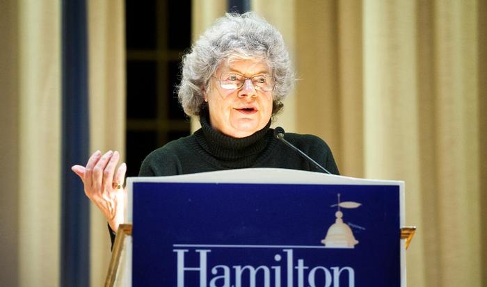 A. S. Byatt reads in the Chapel.