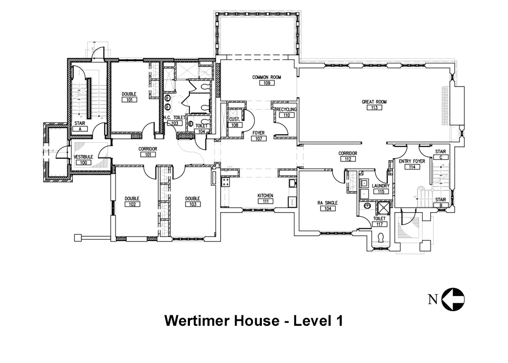 Housing and Floor Plans Wertimer House Hamilton College