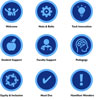 Hamilton Academy blue icons represent 60 minute zoom sessions