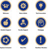 Hamilton Academy tan icons represent info fairs