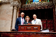 (L-R) Vice President Tantillo, President Stewart and Senator Griffo