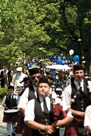 Bagpipes of the Mohawk Valley Frasers will lead the reunion parade.