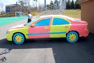 Hamilton women's lacrosse coach Patty Kloidt's car decorated with post-it notes.