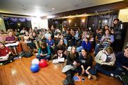 Students gathered in the Sadove Student Center lounge to watch election returns on Nov. 6.