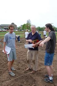 Frank Sciacca with student gardeners