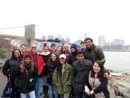 Professor Maurice Isserman and students in the Program in New York City visit Brooklyn.