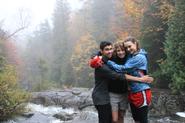 Mike Nelson '16, Katie Murphy '16 and Charlotte Simons '16.