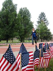 Nearly 3,000 flags lined Martin's Way.