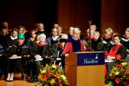 Robert Simon, the Marjorie and Robert McEwen Professor of Philosophy, speaks during the Assembly.