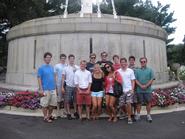 Program in Washington students in front of the USS Maine Memorial.