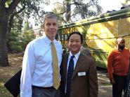 Secretary of Education Arne Duncan and Professor Steven Yao.