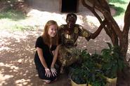 Sophie Boehm '11 with her Ugandan homestay mom.