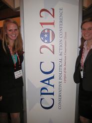 Amy Soenksen ’13 and Ellie Fausold '13 at CPAC.