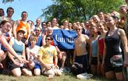 Some of Hamilton's 40+ runners gather after the Boilermaker on July 8.