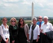 Corinne Bancroft '10, left, with representatives from other border justice groups.