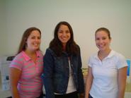 Juliana Marcus, Danielle Sclafani '08 and Kathy Harder '08