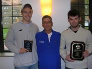 Marcus Dormanen '10 (left), Head Coach Perry Nizzi and Paul Moakler '10