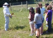 Dean of Students Nancy Thompson tells West Canada Valley Garden Club members about her beehives.