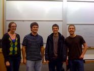 Kristen Scherb '13, Jeremy Brendle '13, Andrew Menges '12, Adam Vorchheimer '11.