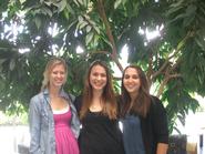 Carolyn Dopp '11, Liz Chapin '12 and Danielle Mortarano '12.