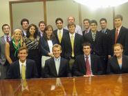 Students in the Program in Washington with Marc Elias '90.