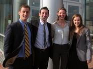 Seniors Eric Boole, Danny Kaufman, Amanda Thorman and Aislinn Shea